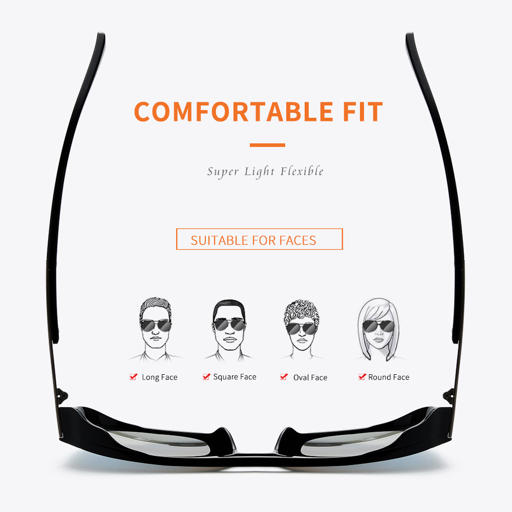 Shine Black Frame Sky Blue Lens