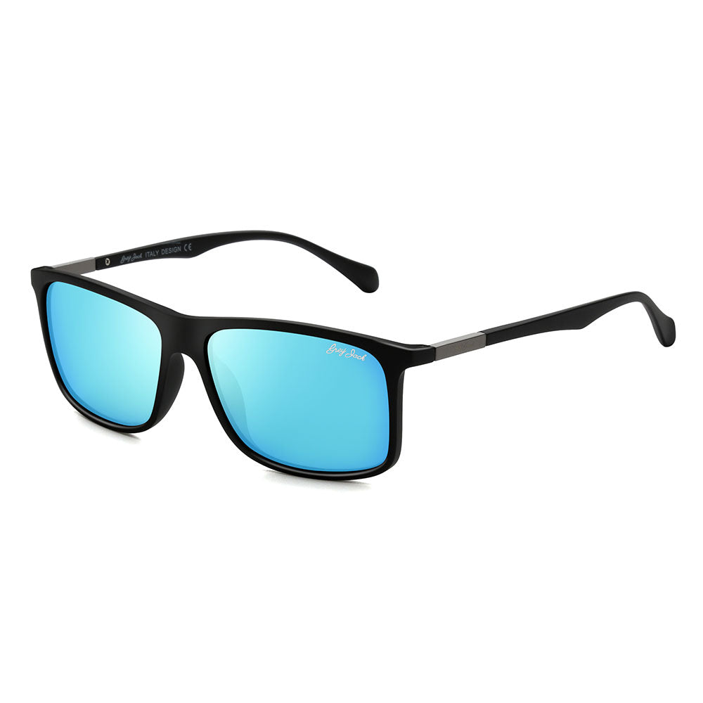 Shine Black Frame Sky Blue Lens