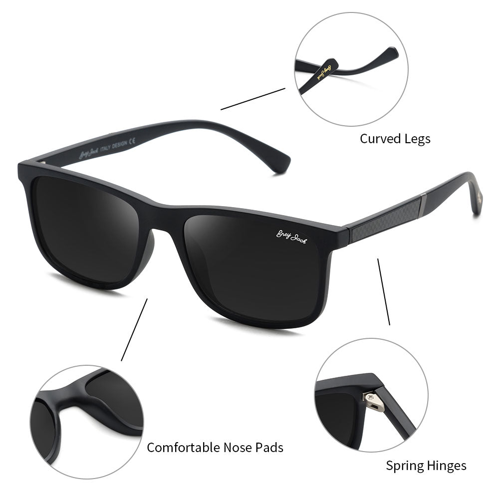 Matte Black Frame Black Lens