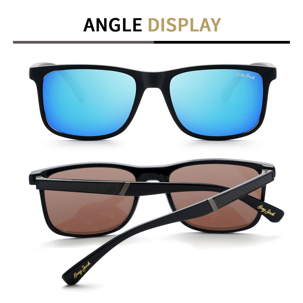 Shine Black Frame Sky Blue Lens