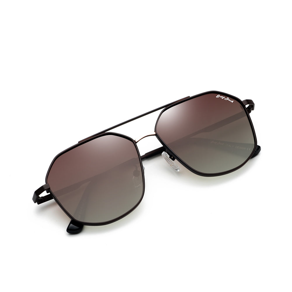 Coffee (Gold) Frame Black Lens