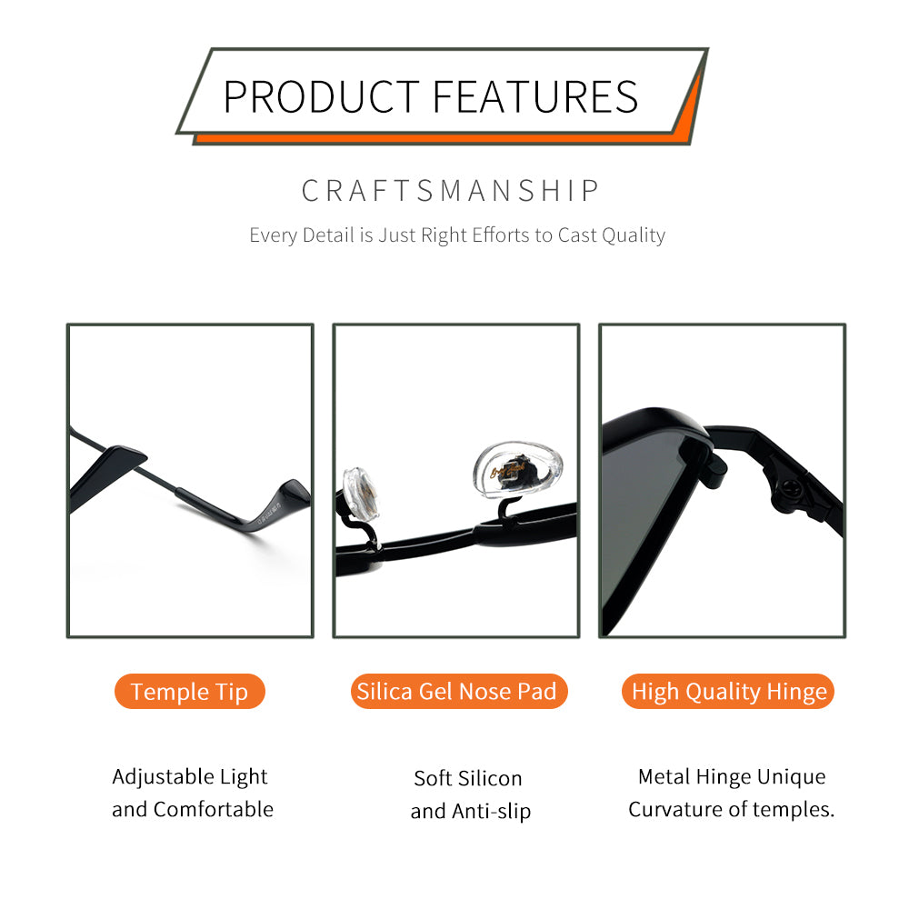 Black (Gold) Frame Double Green Lens