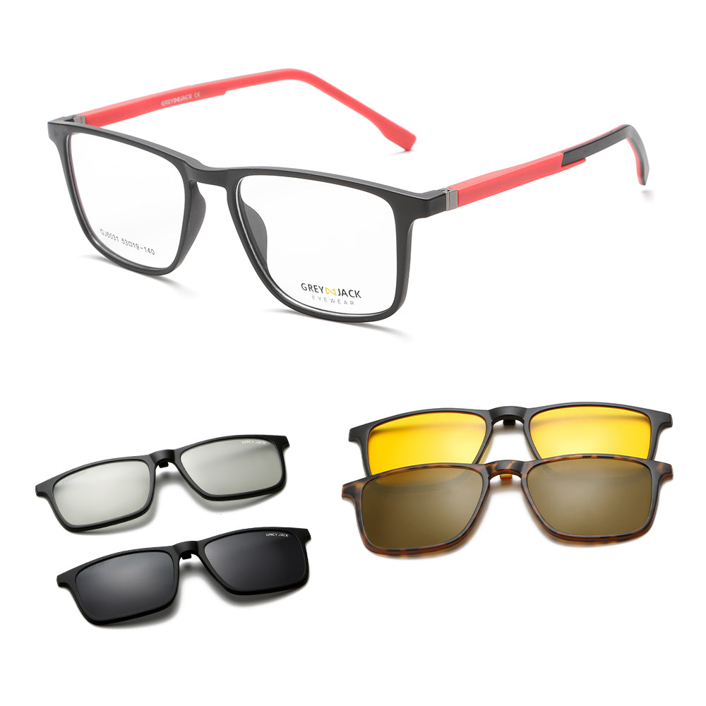 Matte Black Red Frame
