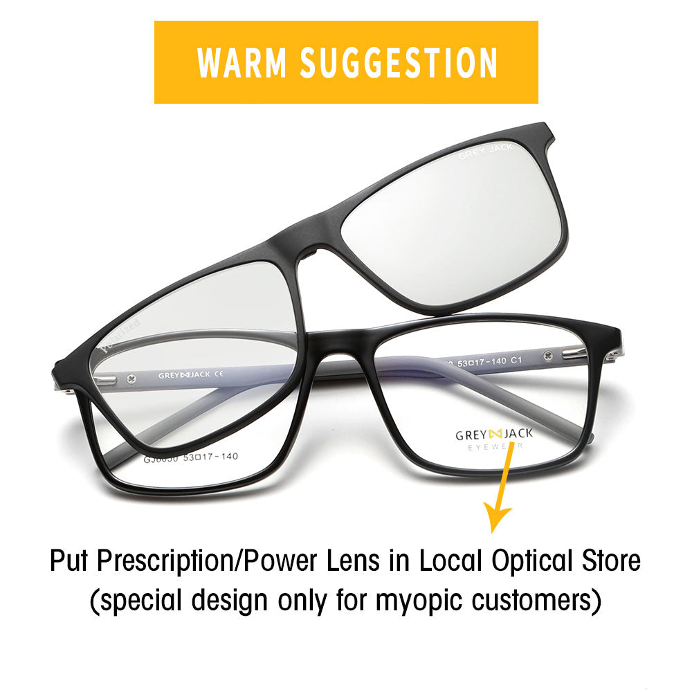 Shine Black Grey Frame