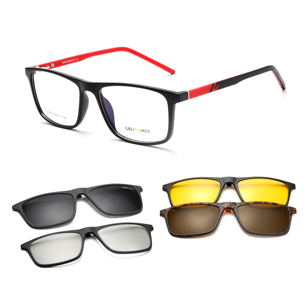 Matte Black Red Frame
