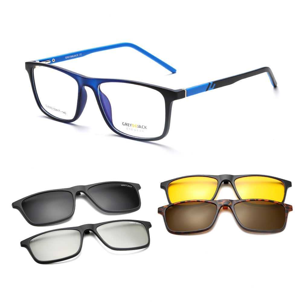 Matte Black Blue Frame