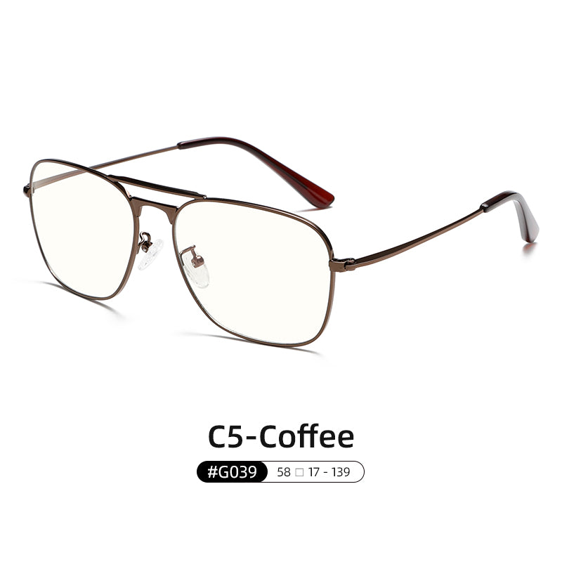 High-End Stainless Steel Frame Fashion Anti Blue Light Glasses G039OP