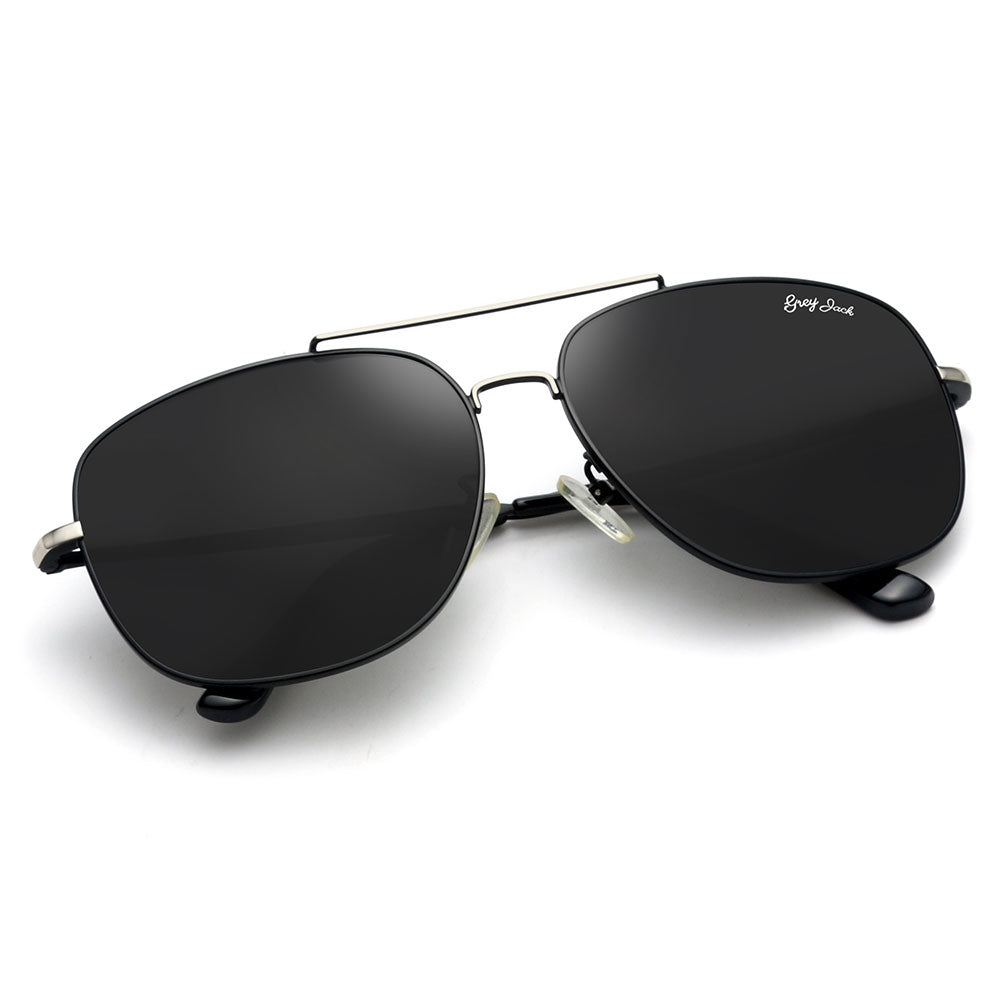Silver Black Frame Black Lens