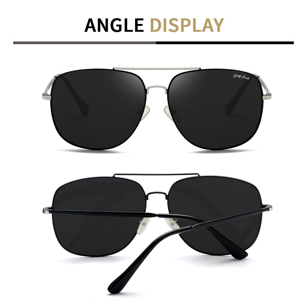 Silver Black Frame Black Lens