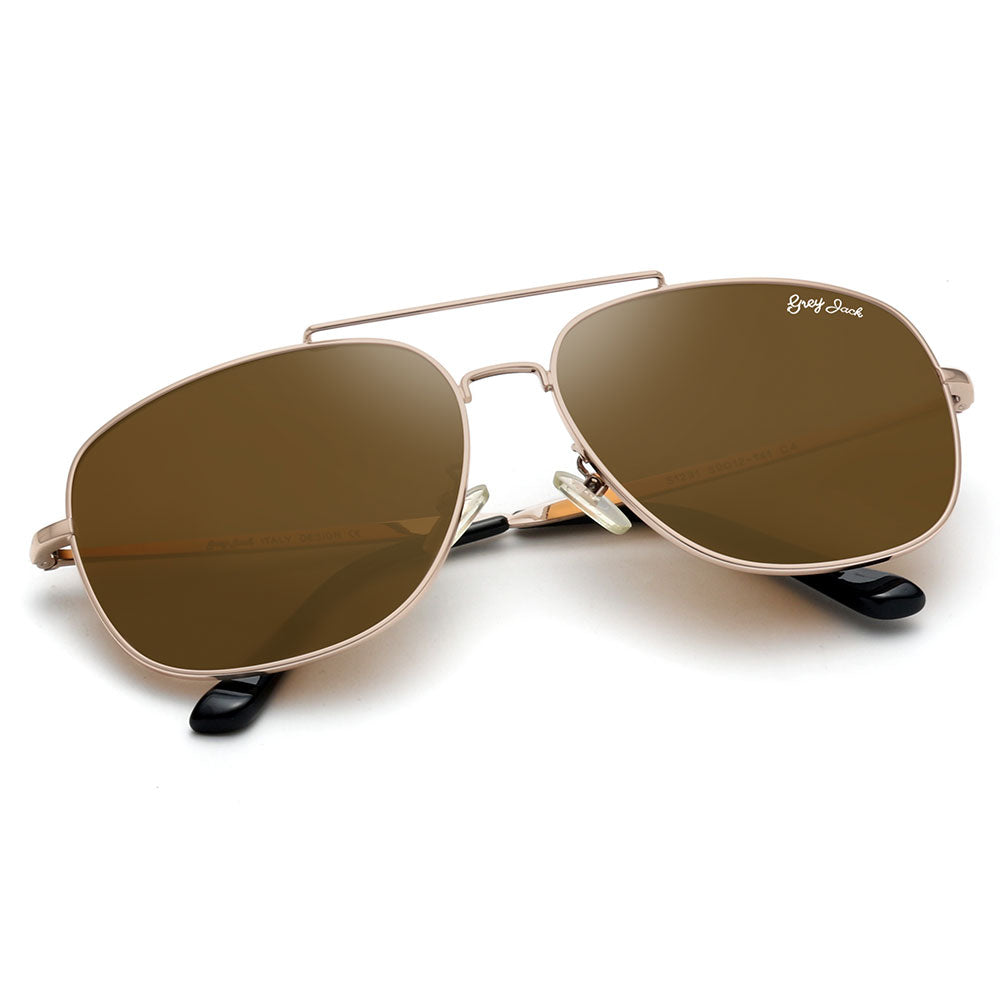 Gold Frame Brown Lens
