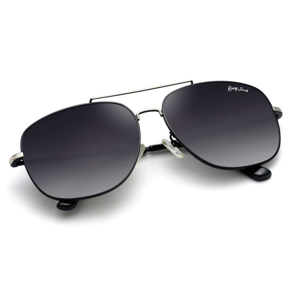 Silver Black Frame Double Black Lens