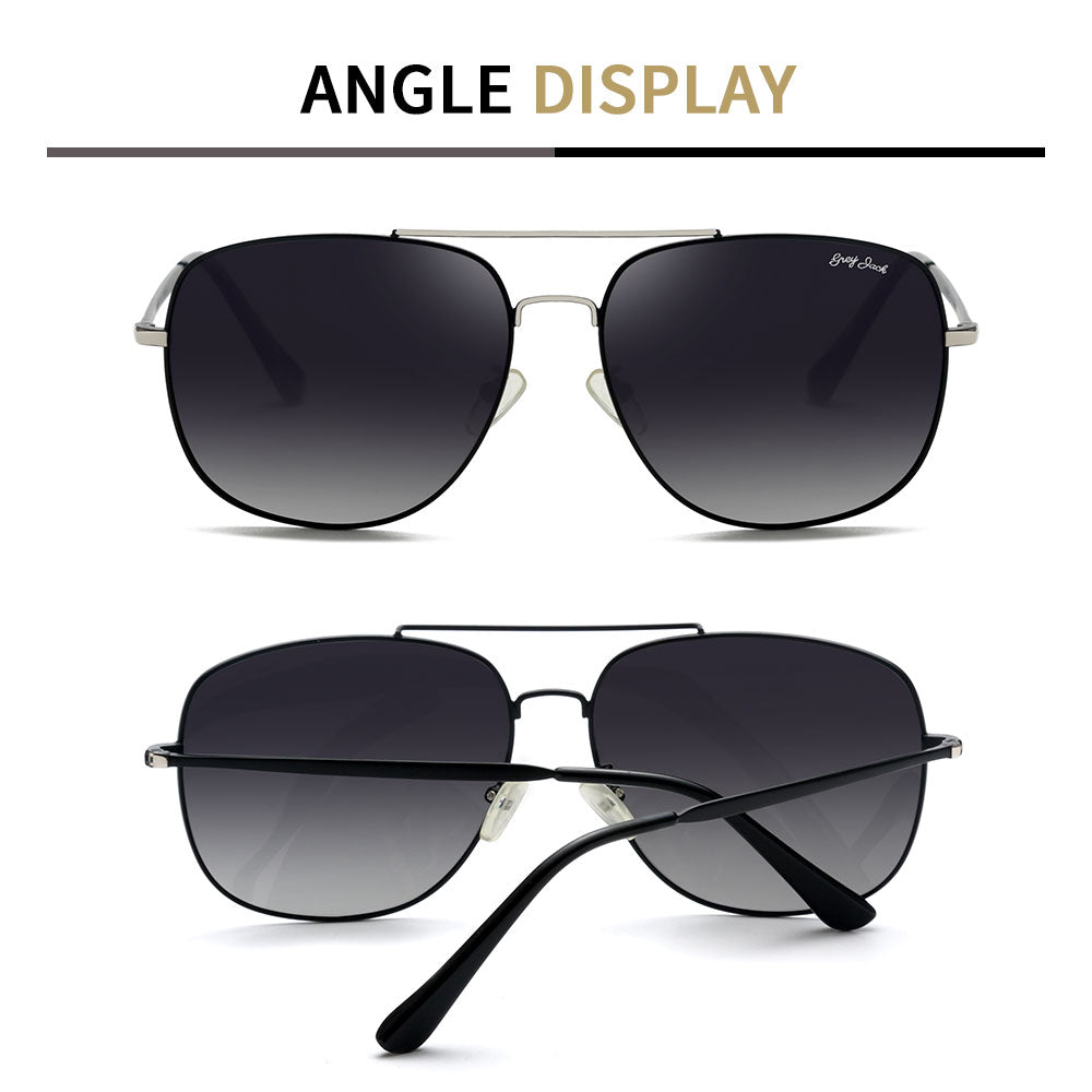 Silver Black Frame Double Black Lens