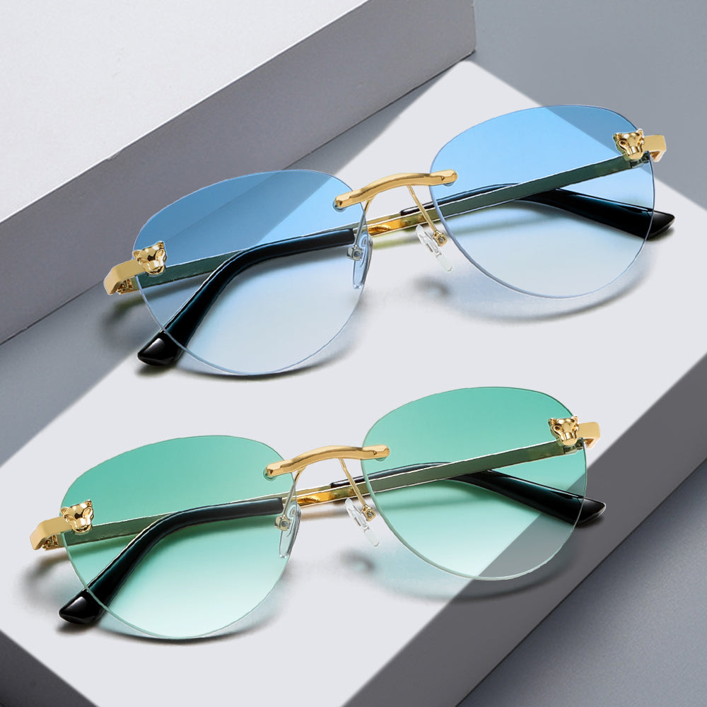 Metal Rimless Vinatge Elegant Fashion Y2K Sunglasses S2262