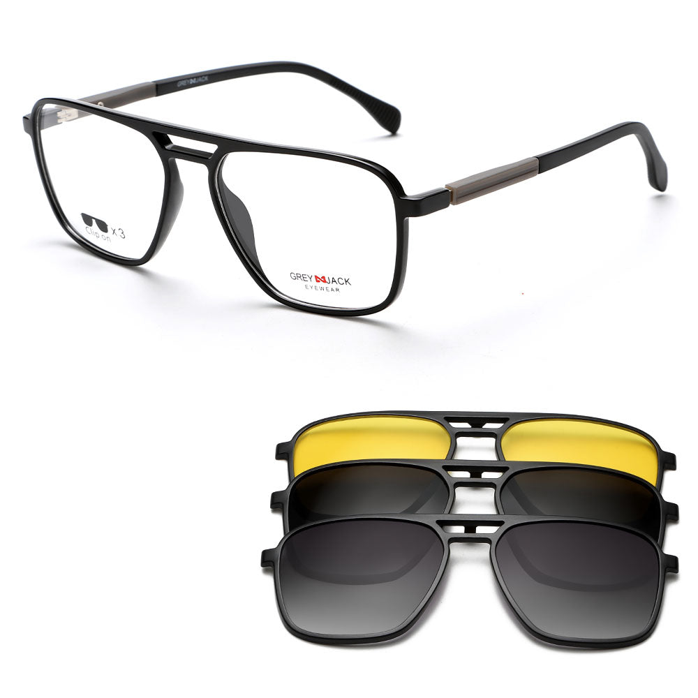 Prescription Glasses Clip On Lens Sunglasses Magnetic Clip On