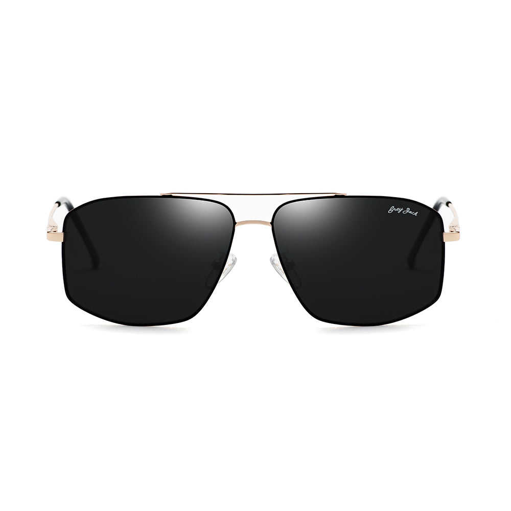 Gold Frame Black Lens