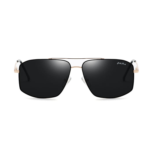 Gold Frame Black Lens