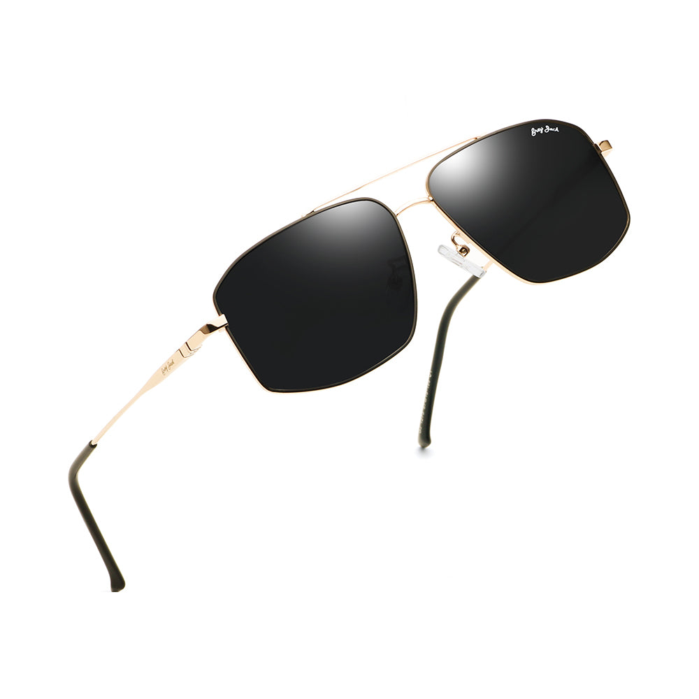 Gold Frame Black Lens