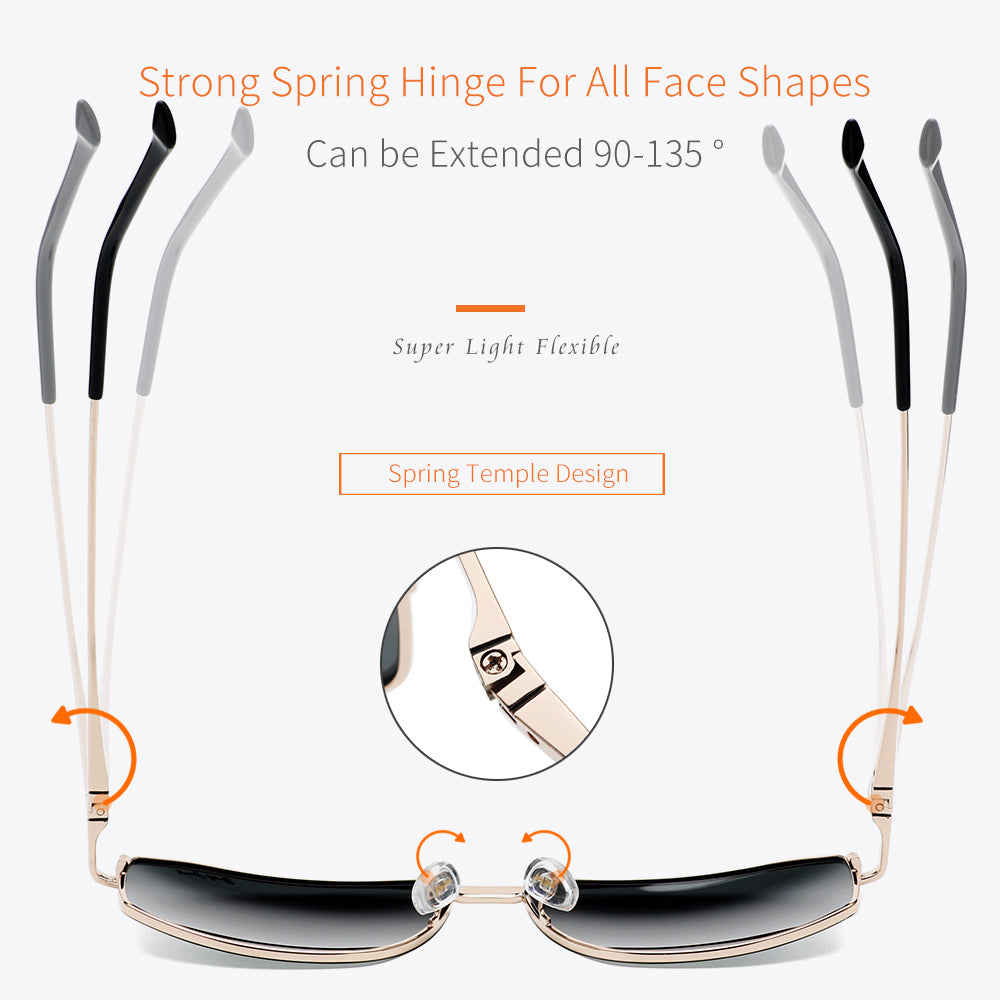 Gold Frame Black Lens