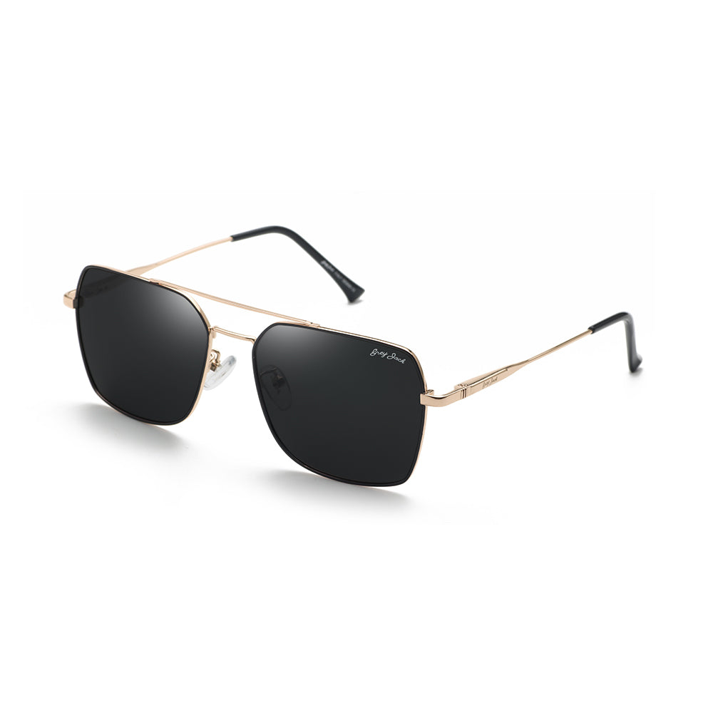 Gold Frame Black Lens