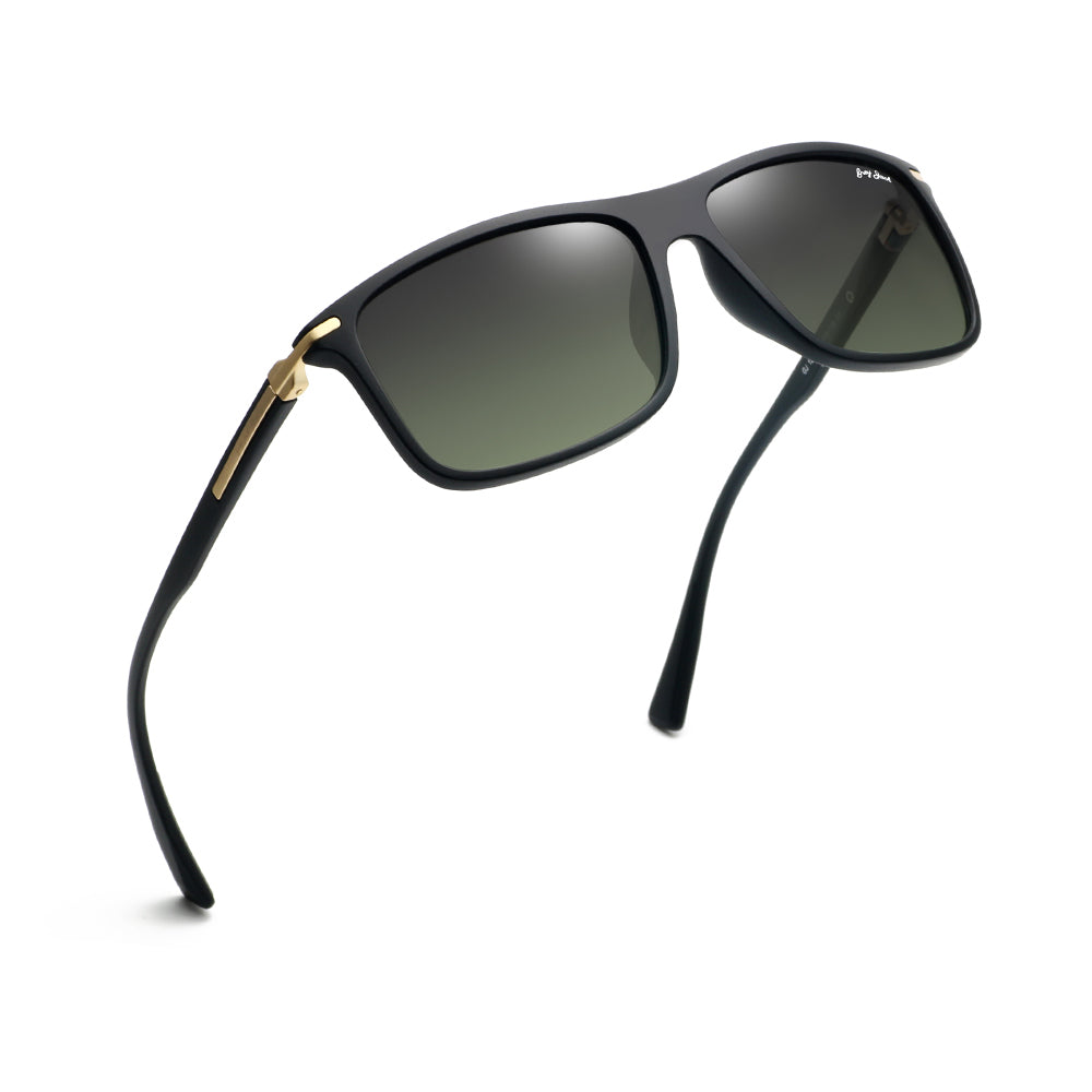 Black Frame Gradient Green Lens