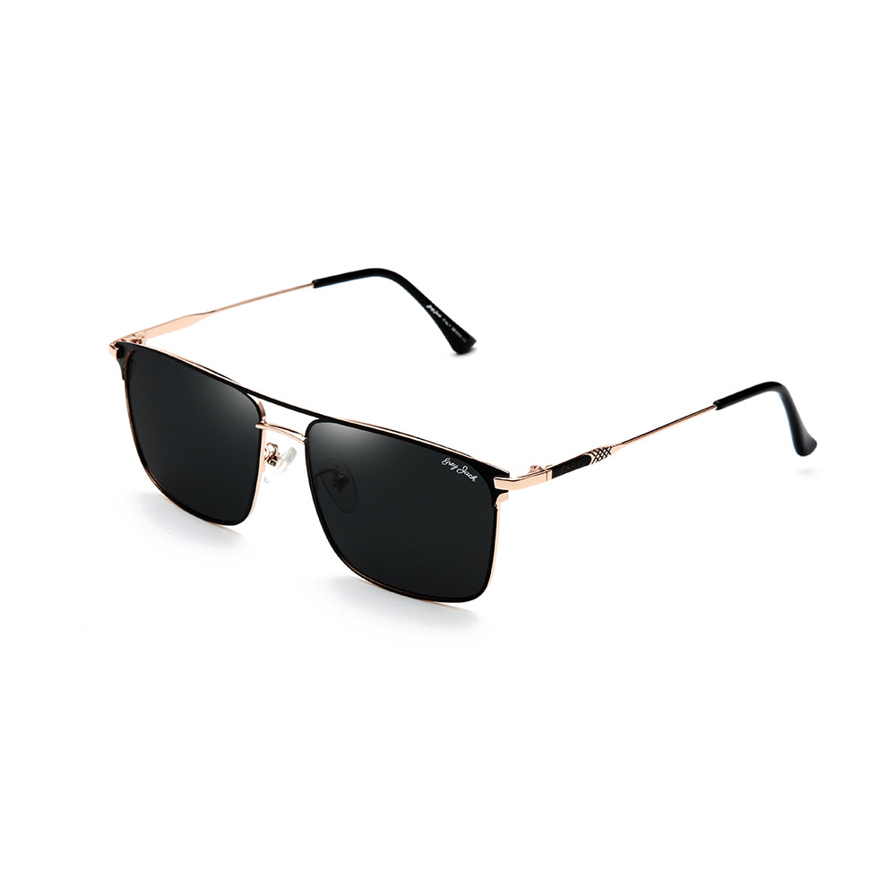 Gold Frame Black Lens