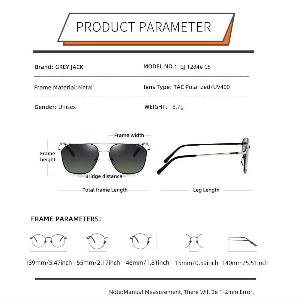 Gold Frame Gradient Green Lens