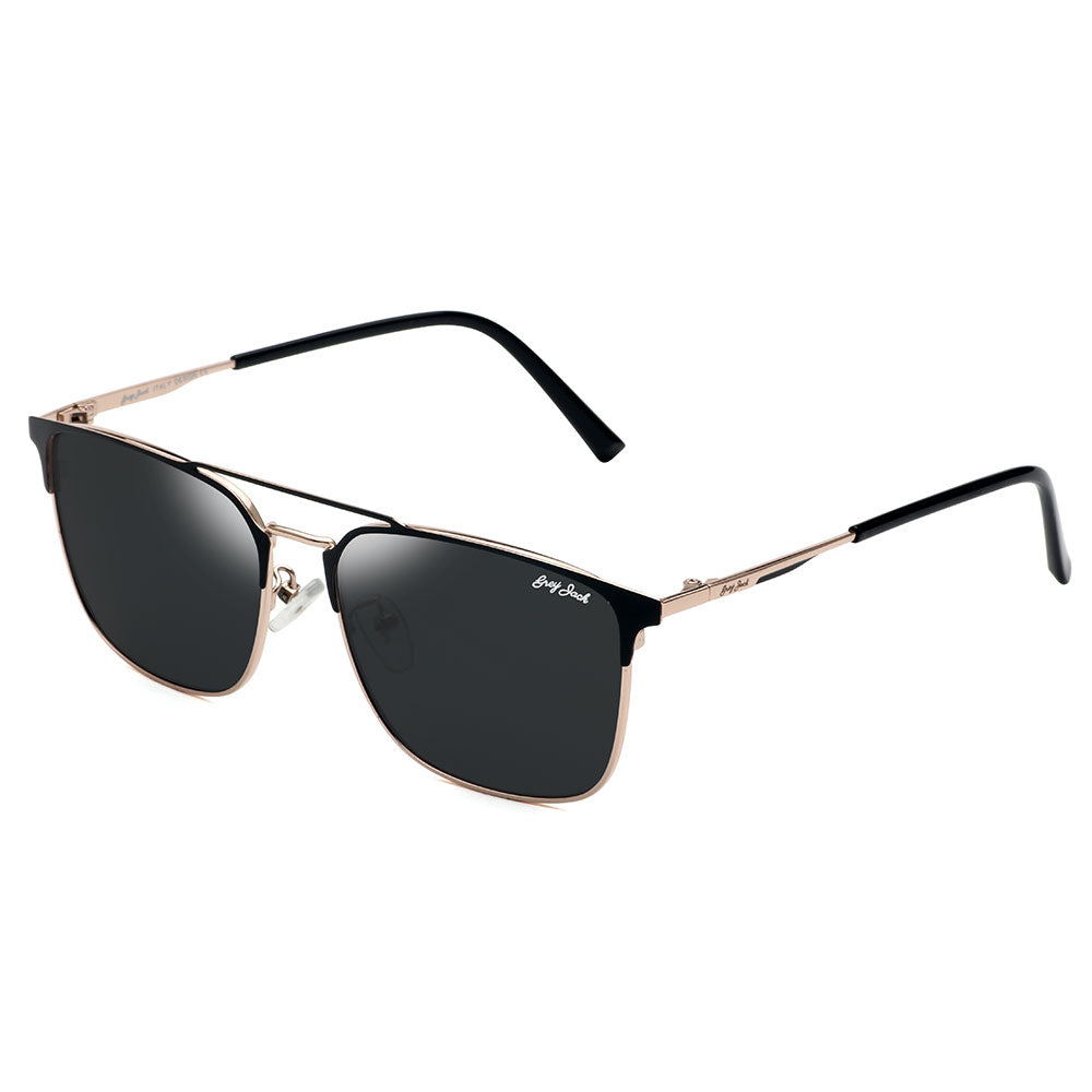 Gold Frame Black Lens