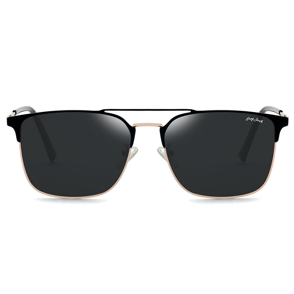 Gold Frame Black Lens