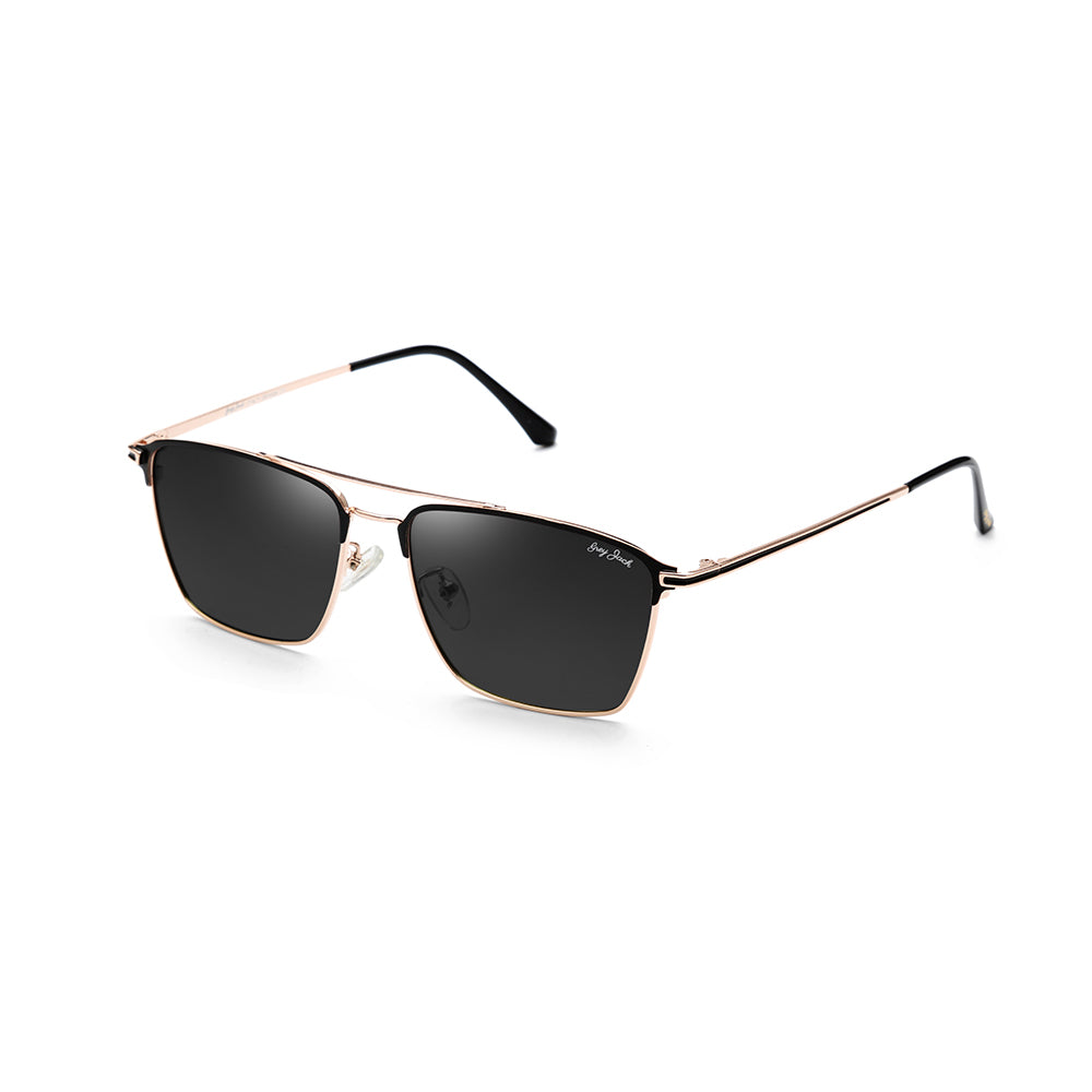 Gold Frame Black Lens