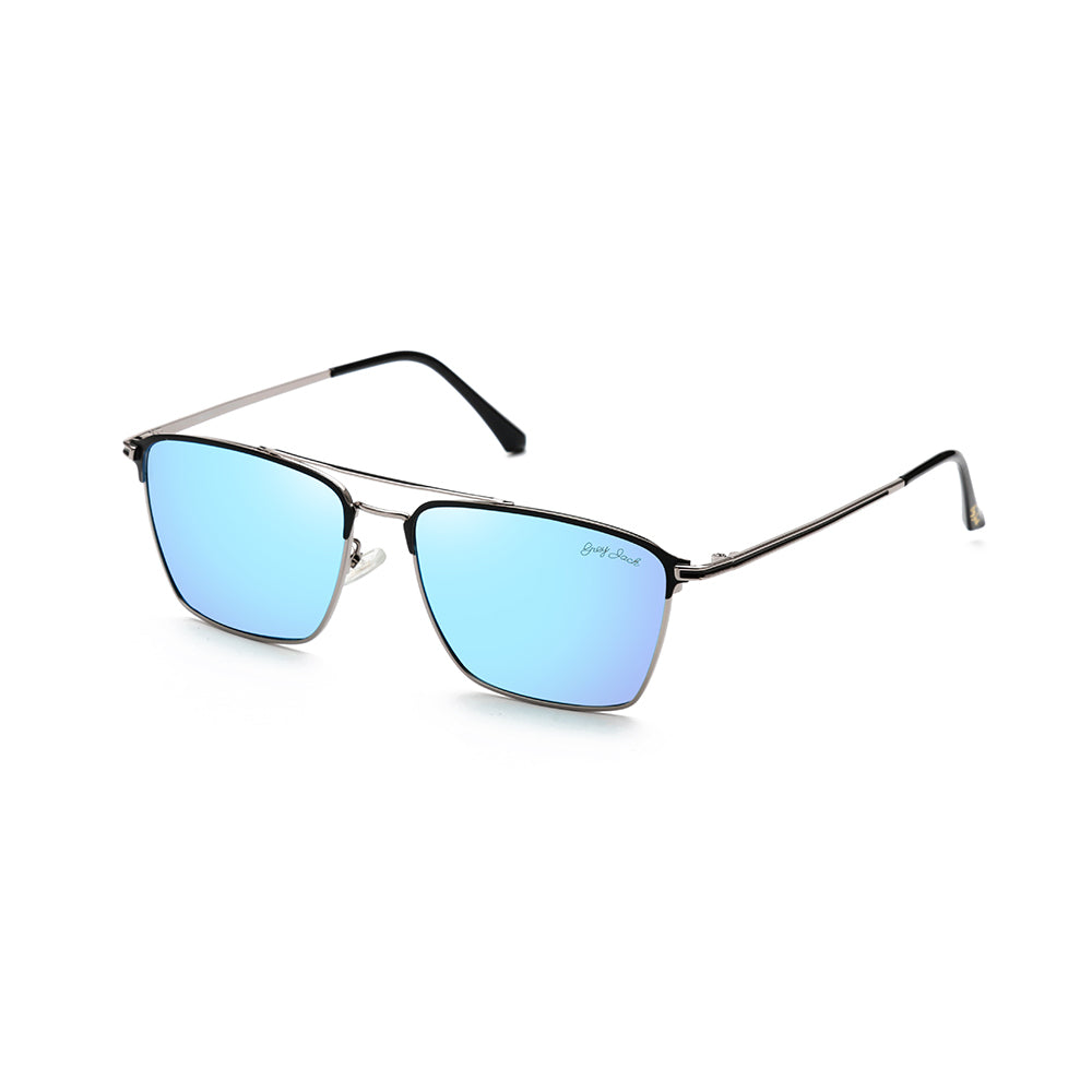Silver Frame Ice Blue Lens