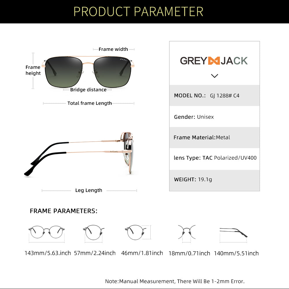Gold Frame Gradient Green Lens