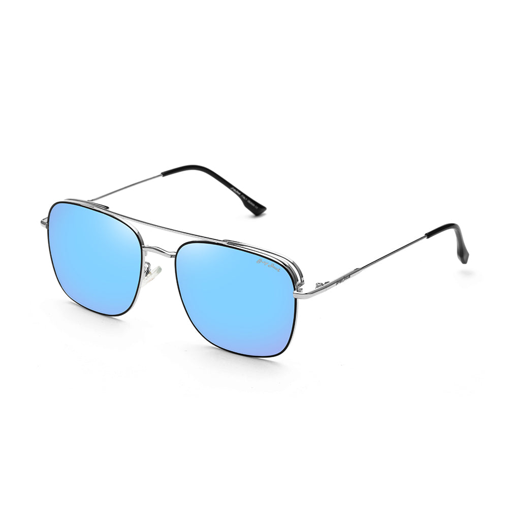 Silver Frame Ice Blue Lens