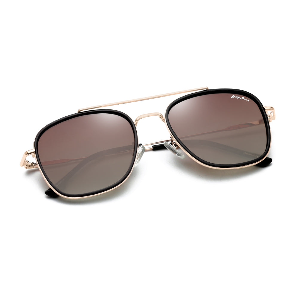 Gold Frame Gradient Brown Lens