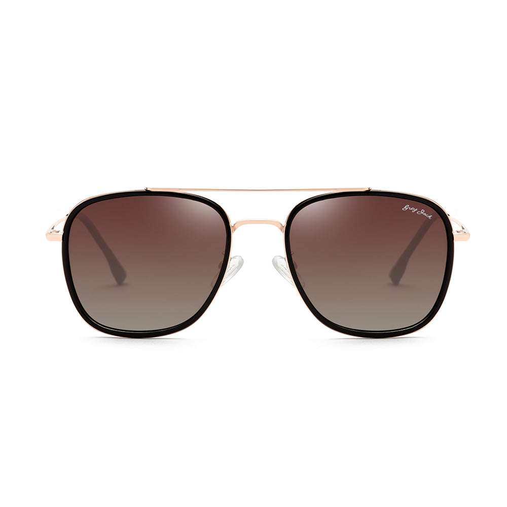 Gold Frame Gradient Brown Lens