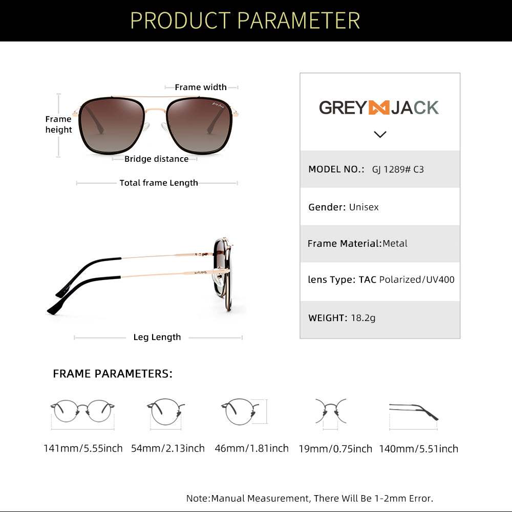 Gold Frame Gradient Brown Lens