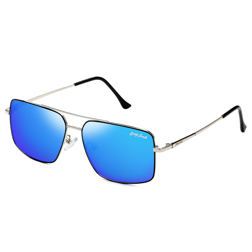 Silver Frame Ice Blue Lens
