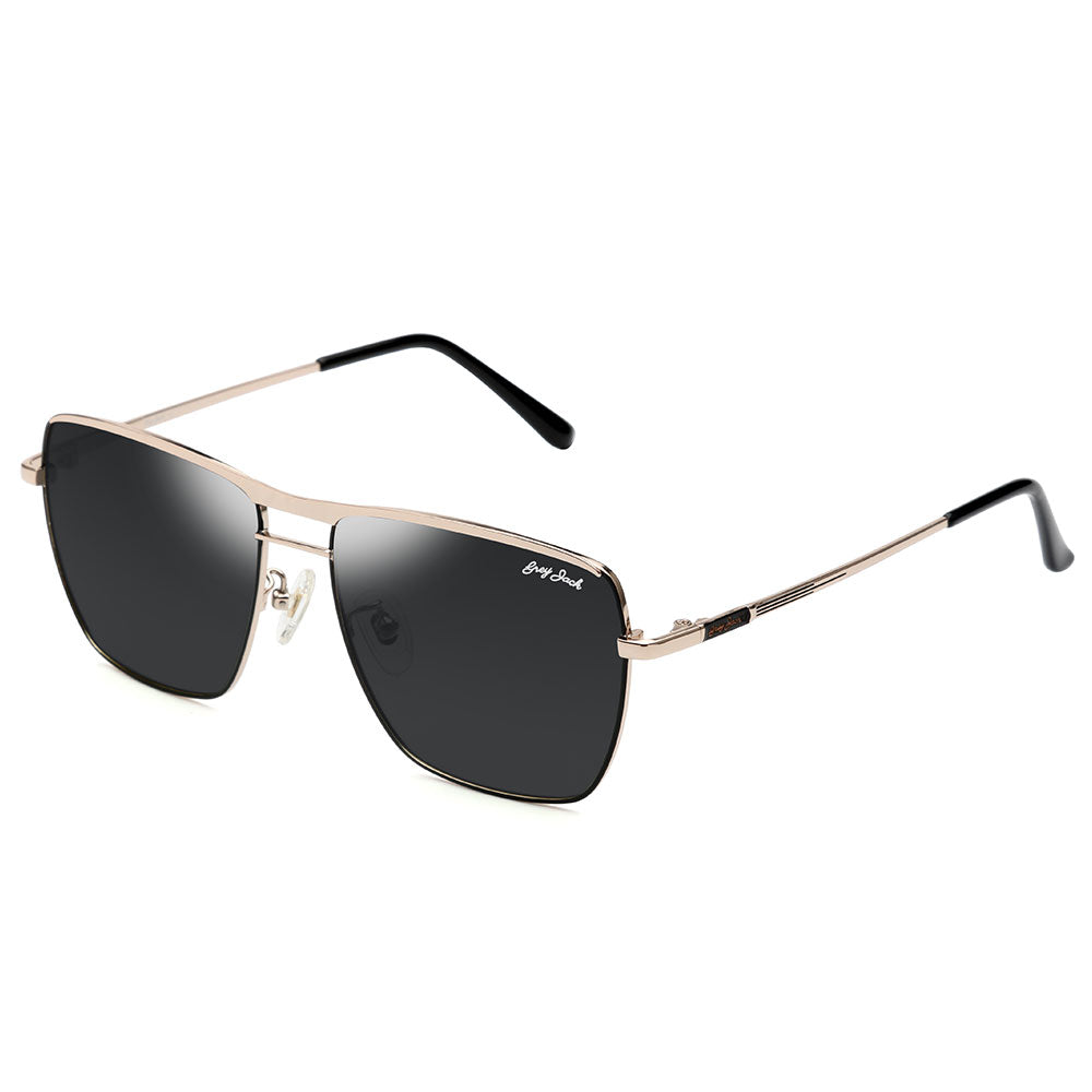 Gold Frame Black Lens
