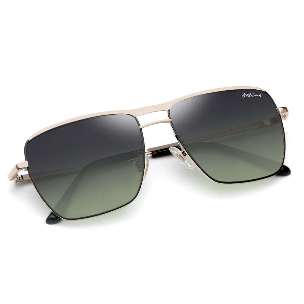 Gold Frame Gradient Green Lens