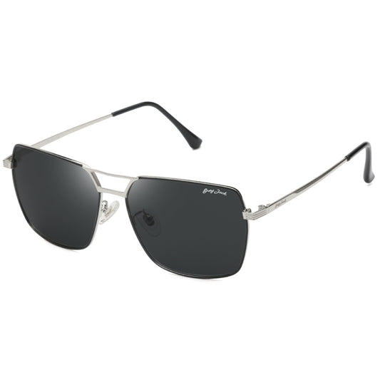 Silver Frame Black Lens