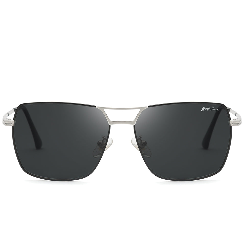 Silver Frame Black Lens