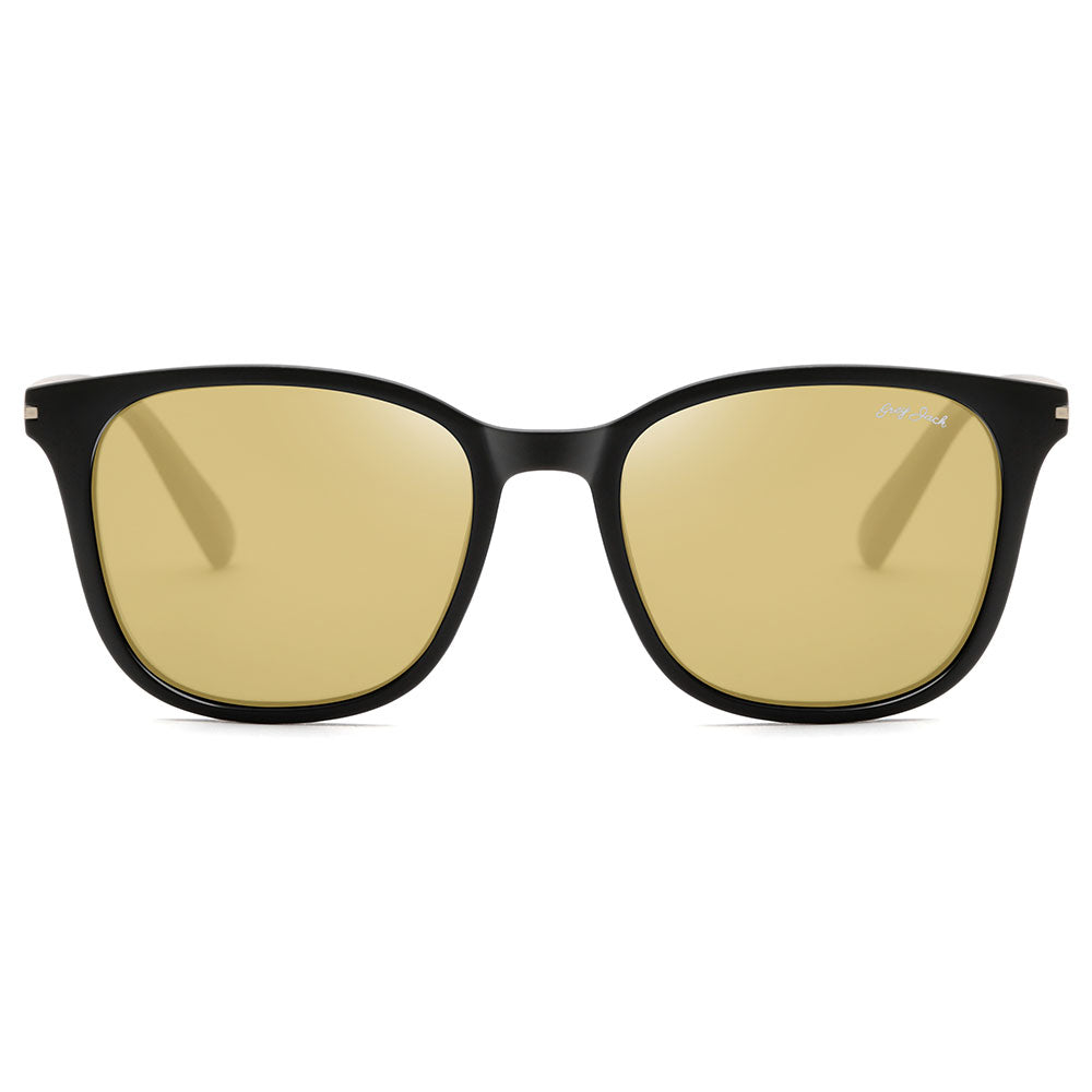 Black Frame Gold Lens