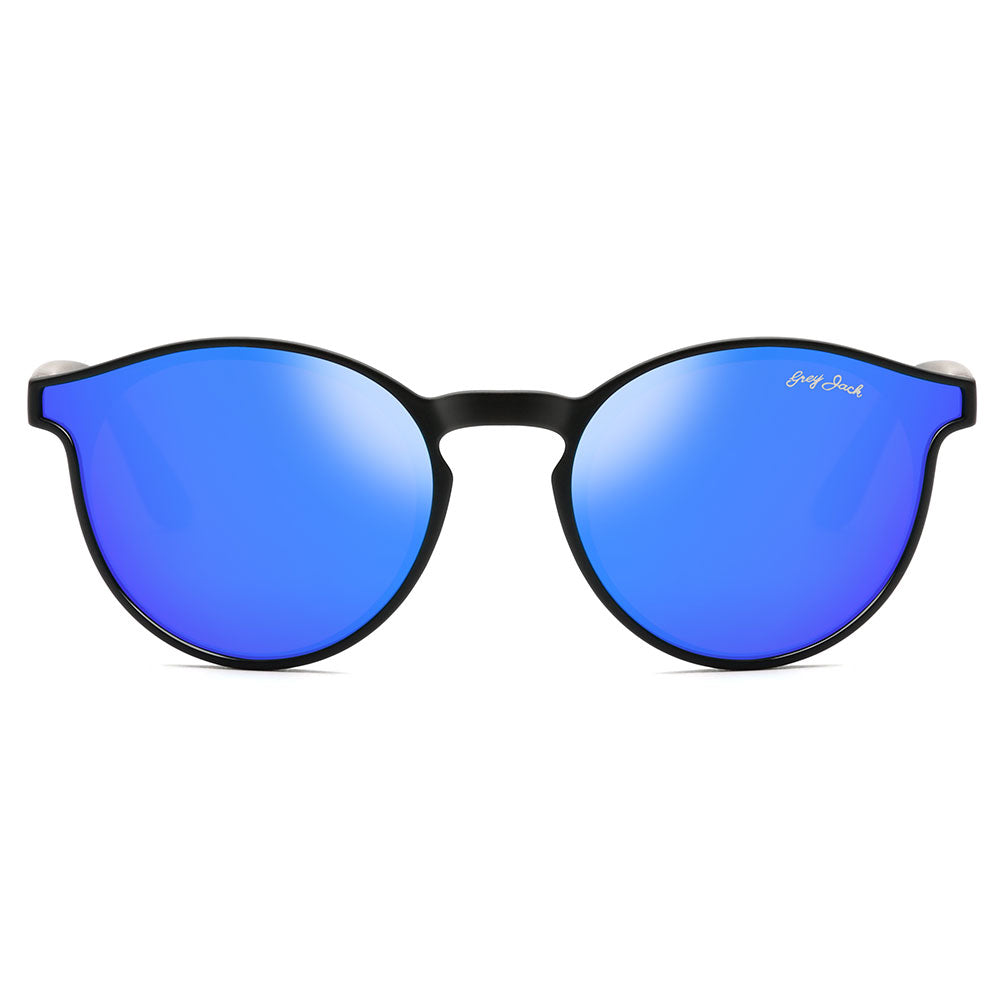Matte Black Frame Blue Lens