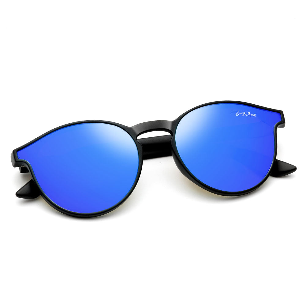Matte Black Frame Blue Lens