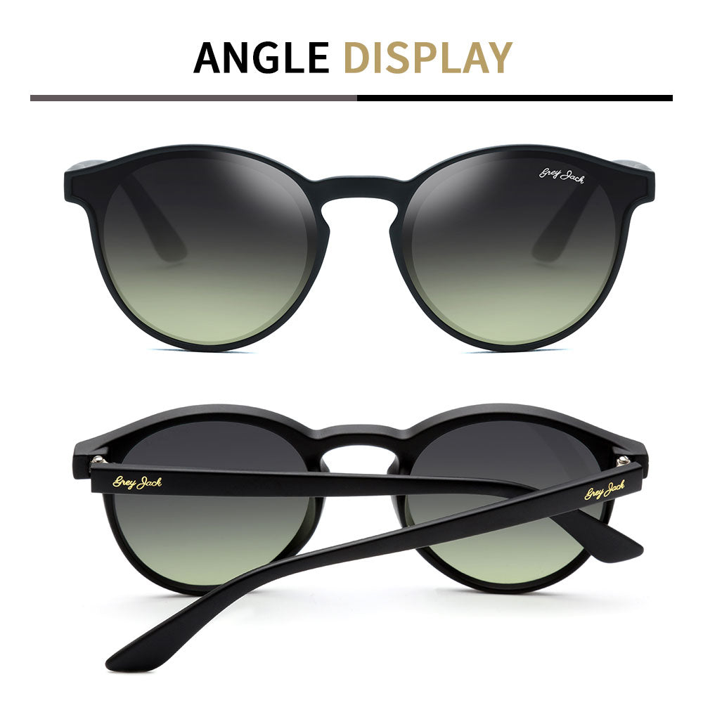 Matte Black Frame Double Green Lens
