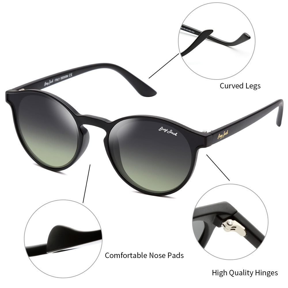 Matte Black Frame Double Green Lens