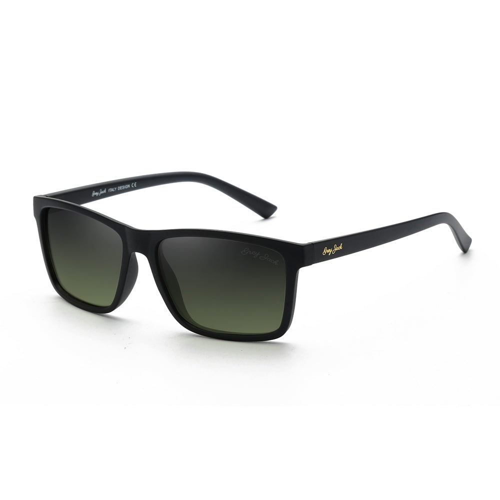 Black Frame Gradient Green Lens
