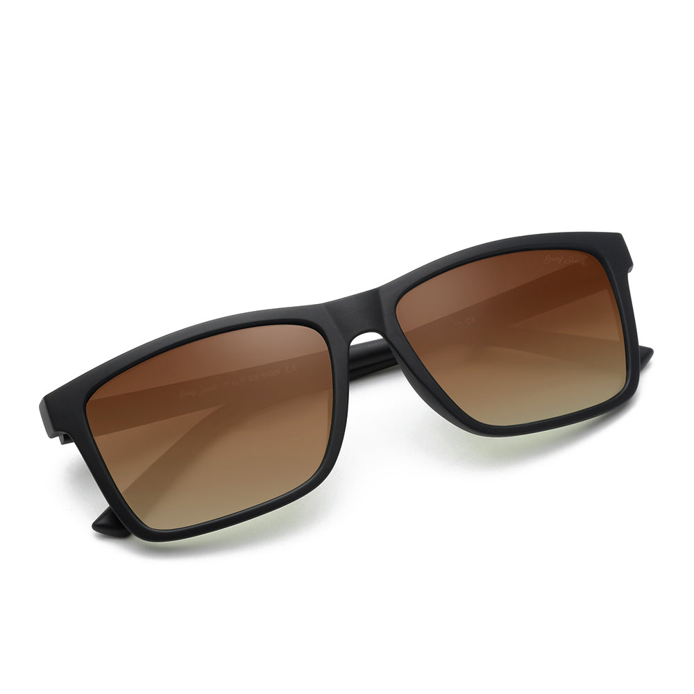 Black Frame Gradient Brown Lens