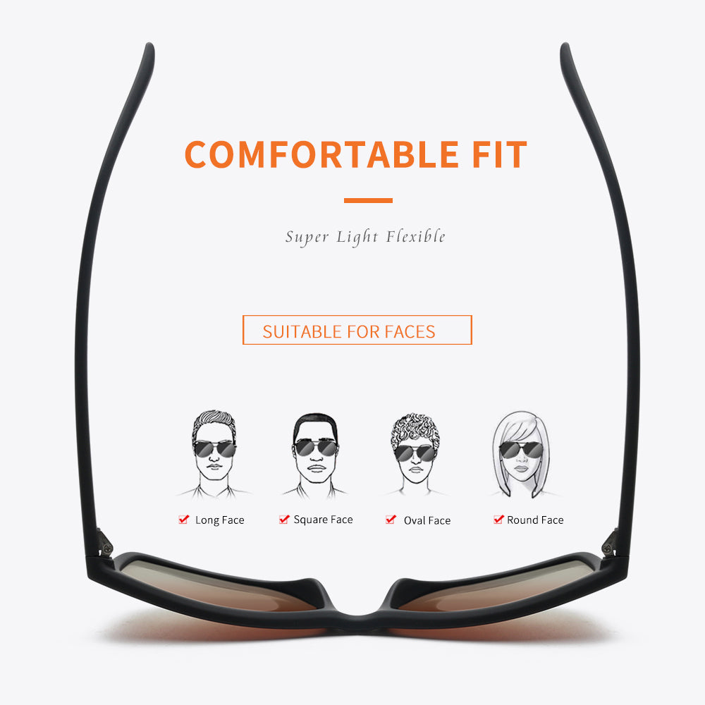 Black Frame Gradient Brown Lens