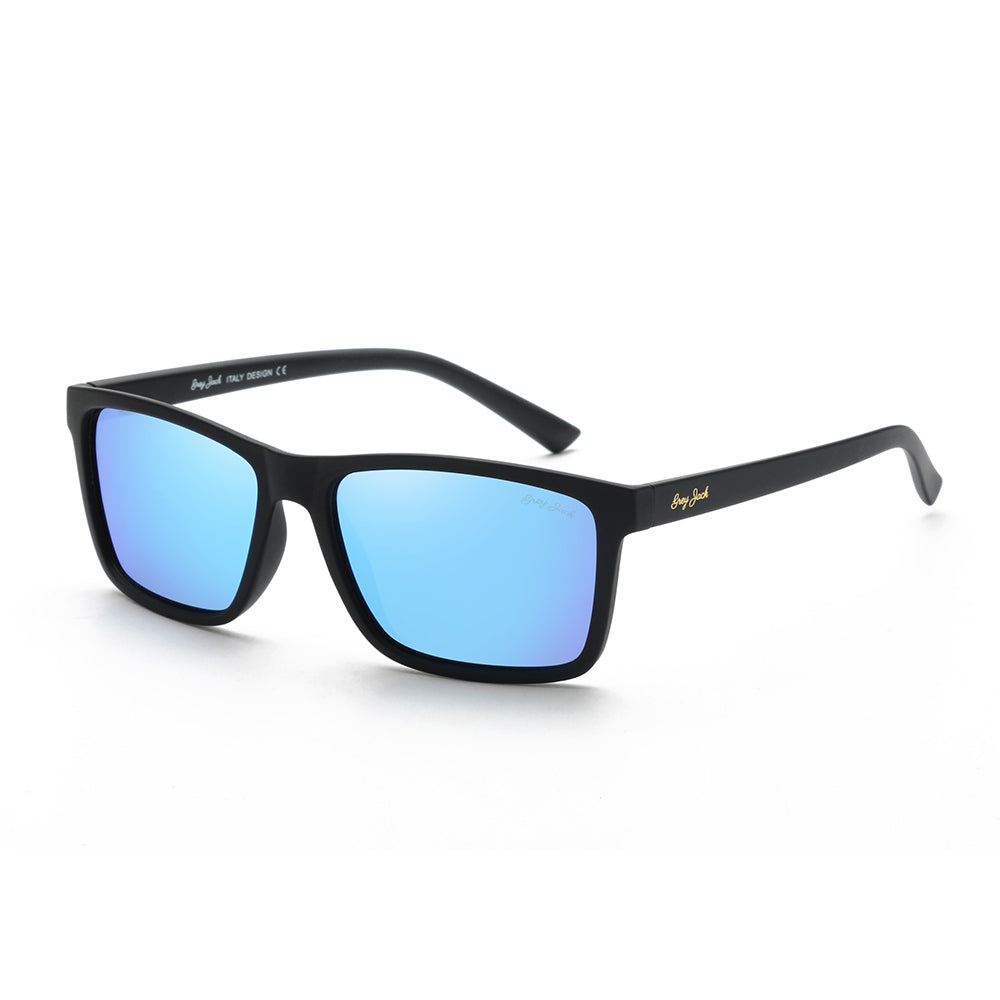 Black Frame Blue Lens