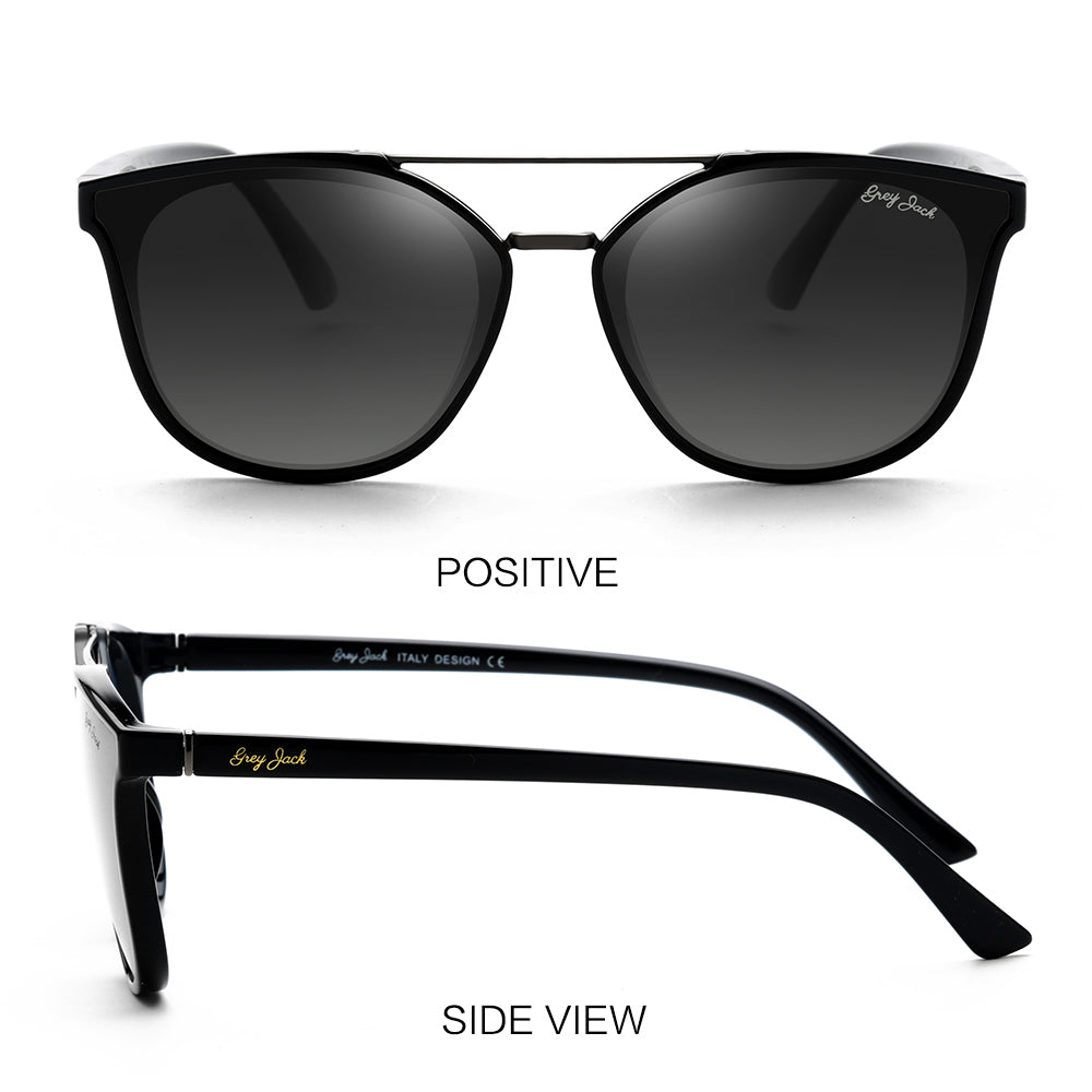 Black Frame Gradient Black Lens